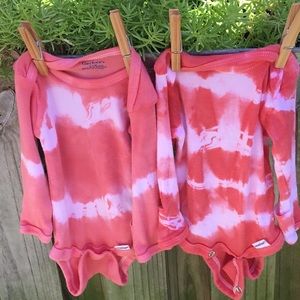 0-3 month tie dyed onesies